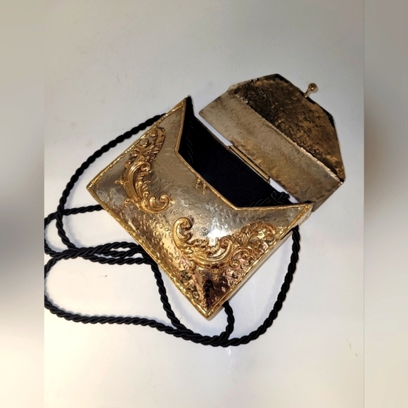 Vintage Mixed Metal Ornate Box Purse - Gold/Silver/Copper Baroque Casket Bag